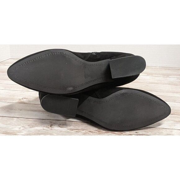 Bleecker & Bond Lina Womens Size 9.5 M Black Almond Toe Block Heel Ankle Booties - Picture 11 of 11